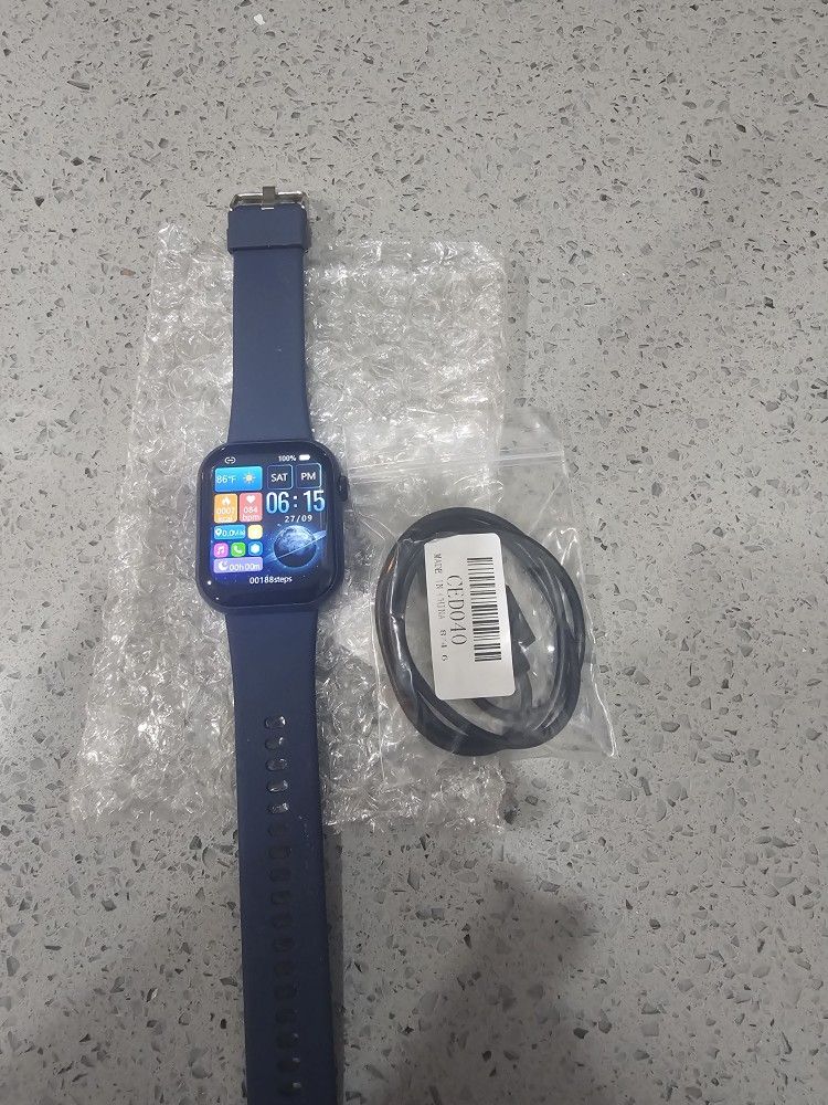 G28 SMARTWATCH (answer/make calls) fitness Tracker steps/Sleep/multiple sport modes iOS/Android-Blue