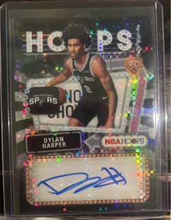 Dylan Harper #7/10 pixel black burst rookie auto