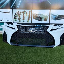 Front Bumper Conversion to 21+ F-Sport Fit For 14-16 Lexus IS250 IS200t IS350 crystal pearl white