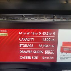 Tool box upper and lower $ 600.00 or best offer