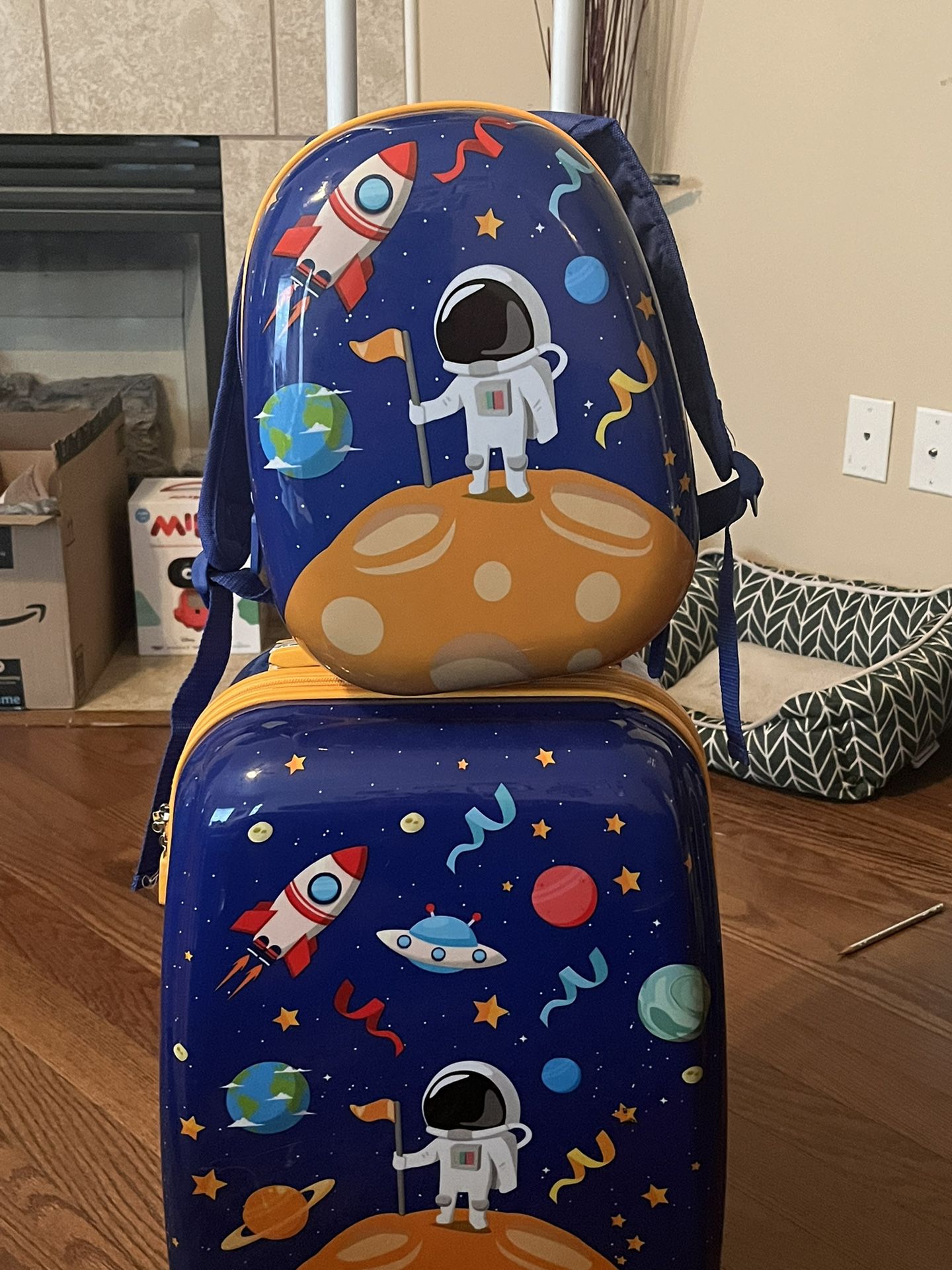 Child’s Astronaut Hardcover Luggage Set