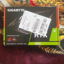 GeForce Rtx Gigabyte Windforce OC 6GB 3050 Graphic Card, And Hp Gaming 120 Hertz Monitor 