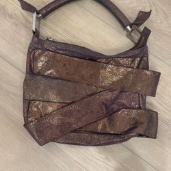 Fendi Metallic Purple Shoulder Bag