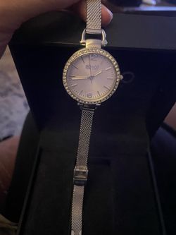 So & Co New York Silver Mesh Watch