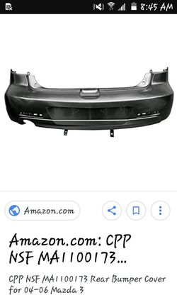 Mazda 3 06 rear bumper
