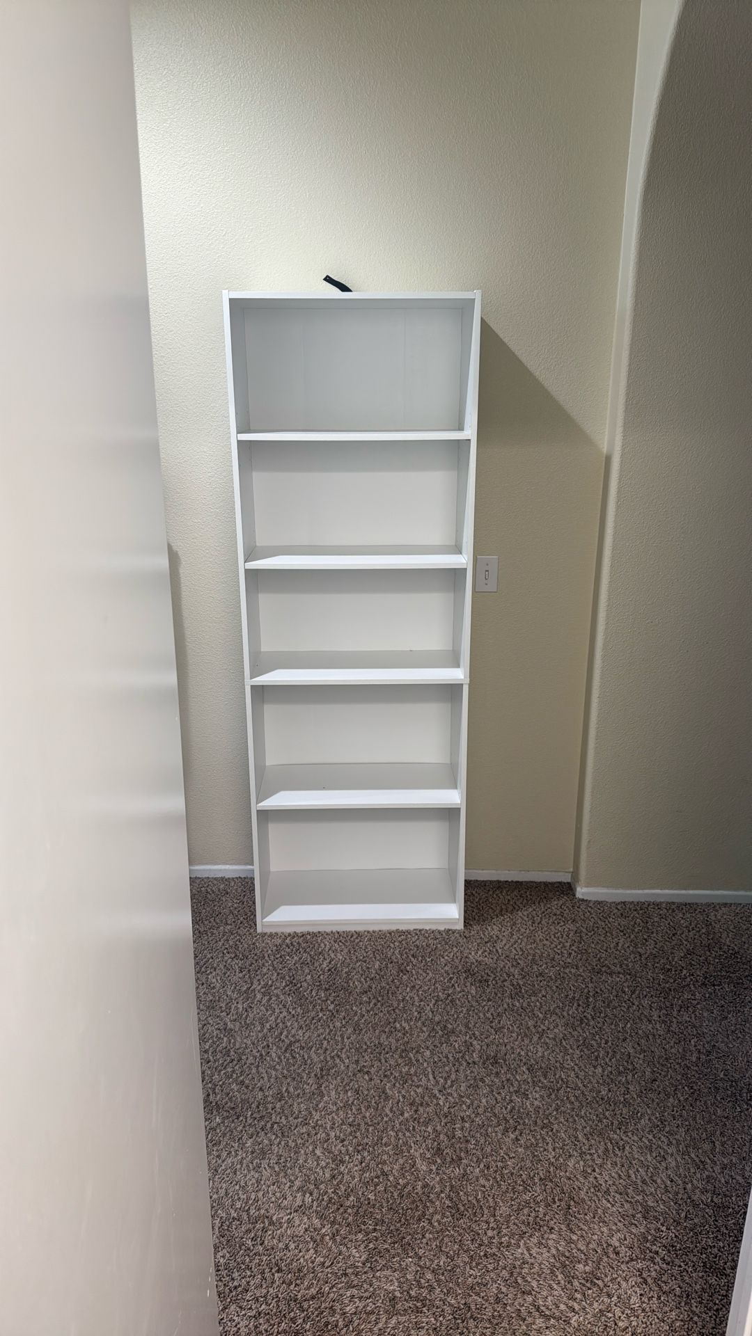 Mainstays 5-Shelf Bookcase with Adjustable Shelves, White
