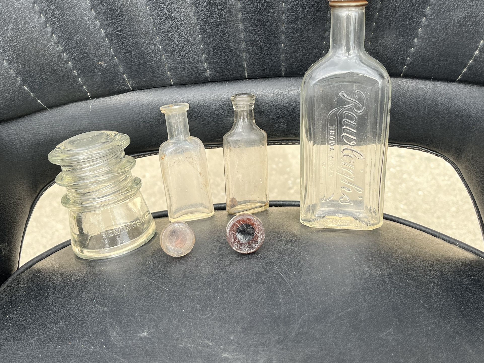 Antique Apothecary Bottle (Raleigh’s)  Insulator (Hemingway) & More