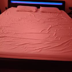 King Size Bed Frame  $$ LED Lights 