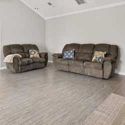 Dining table and sofas