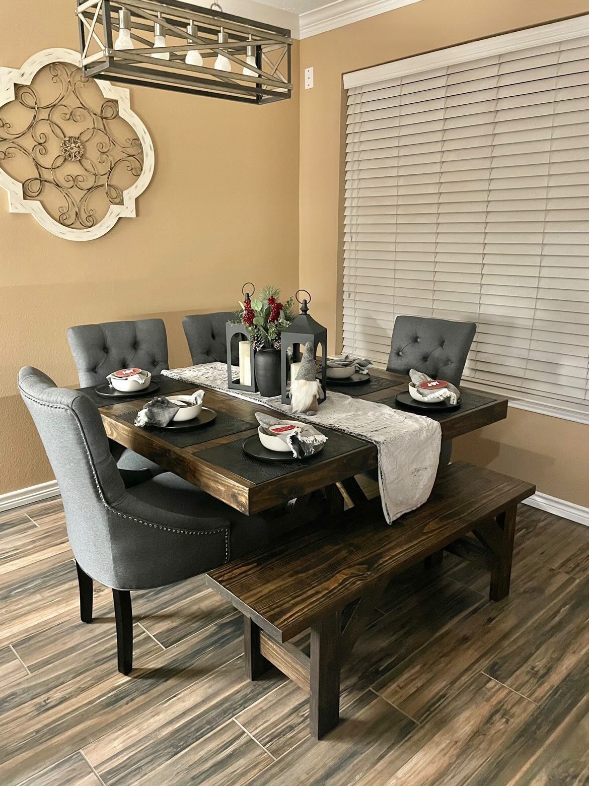 Custom Dining Table Farmhouse Country French Modern Rustic Solid Wood Set Restoration Hardware Insp Bench Hand Built Round Oval Counter Breakfast