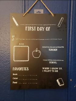 First/Last day of school chalkboard.