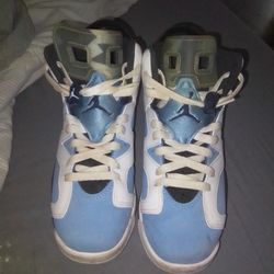 Blue And White Retro Jordan Carolina 6s