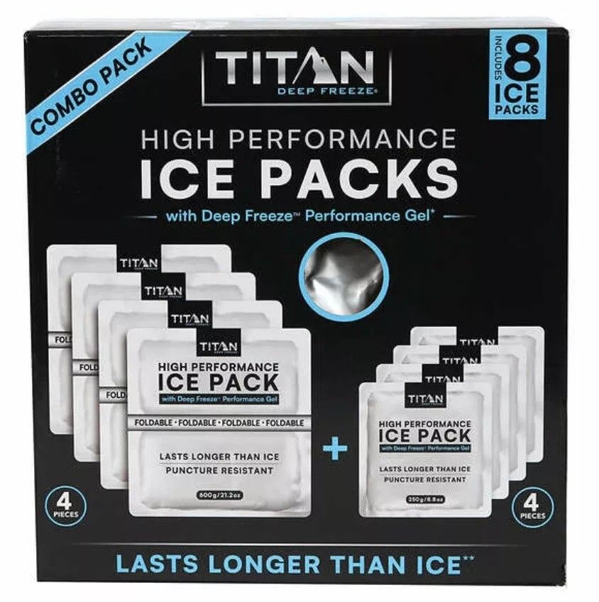 TITAN High Performance Ice Packs 8-Piece Set