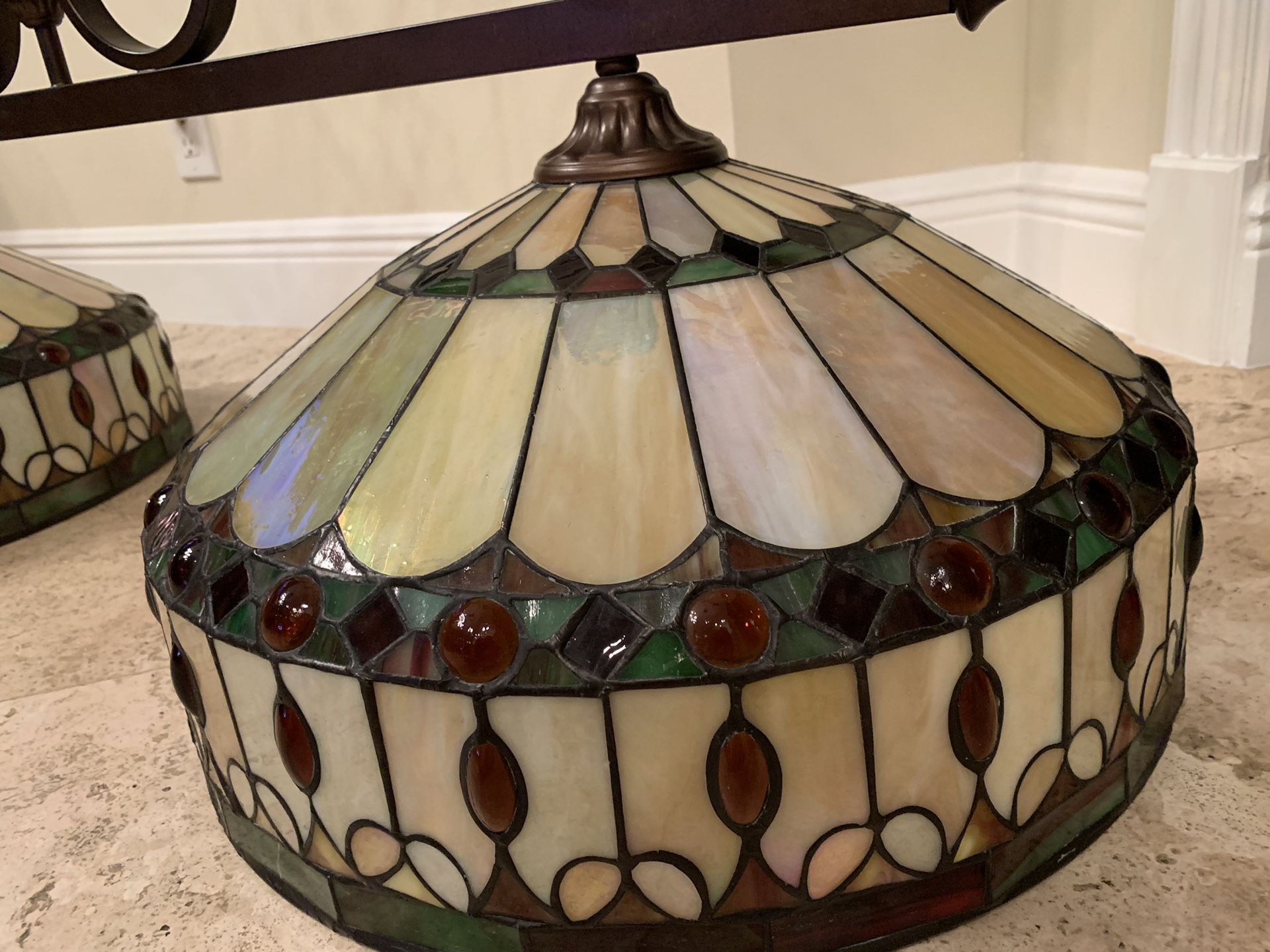 Hanging light ,20” Tiffany globes ,great condition, asking $450