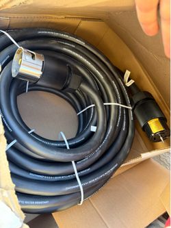 6/3 & 8/1 SOUTHWIRE  100'ft 50-AMP TWIST-LOCK GENERATOR TEMP POWER EXTENSION copper  CORD, SEOW BLACK