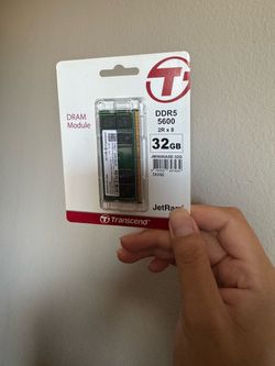 BRAND NEW 32GB Transcend JetRam DDR5 5600MHz SO-DIMM Laptop Memory 1X32GB Module