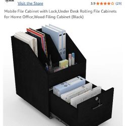 Black Filing Cabinet (New)