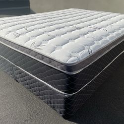 Cal King Bamboo Orthopedic Pillow Top Mattress And Boxspring!