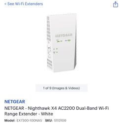 NETGEAR - Nighthawk X4 AC2200 Dual-Band Wi-Fi Range Extender - White