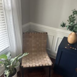 Pottery Barn Leather Chairs (2) 