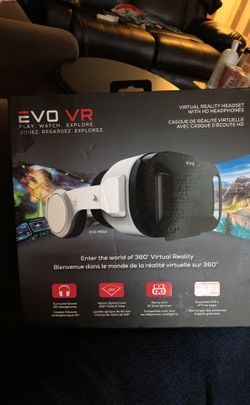 Virtual reality headset with age the headphones