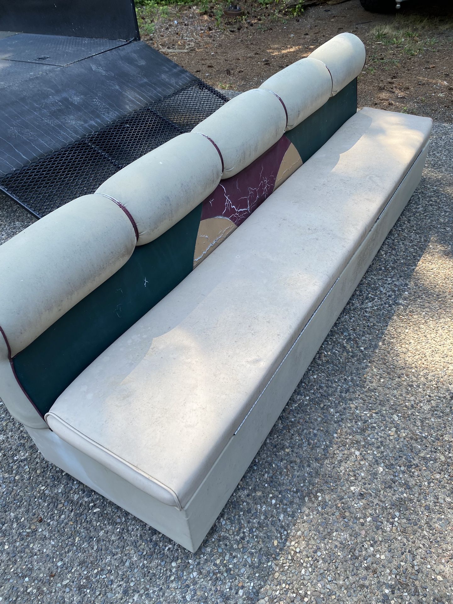 Pontoon Boat Bench Seat And Captains Chairs