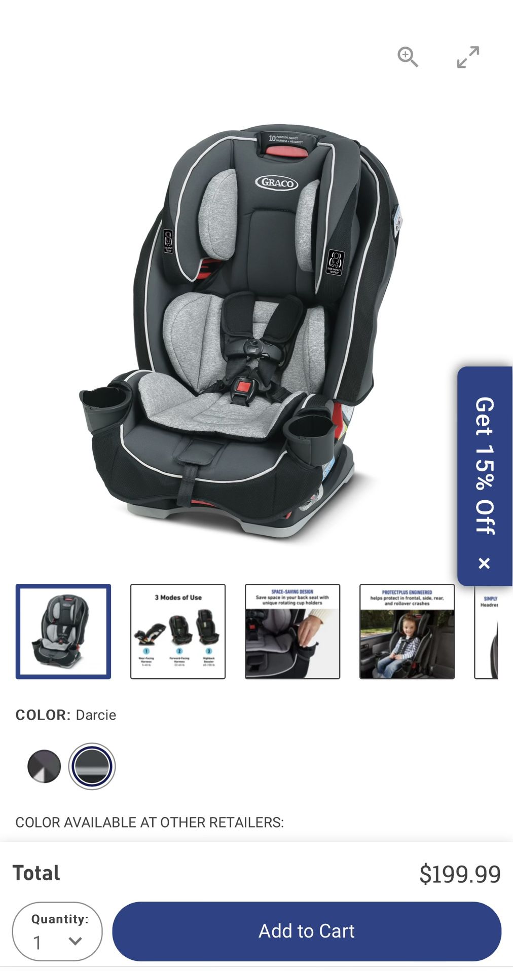 Graco Slimfit LX Baby Car Seat