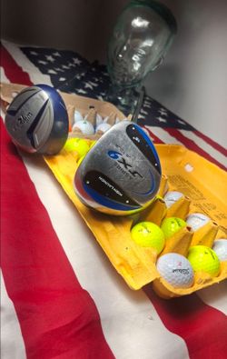 Jr Tour Golf Right Handed Drivers (2) plus 30 Golf Balls Titleist/Callaway/Taylormade.