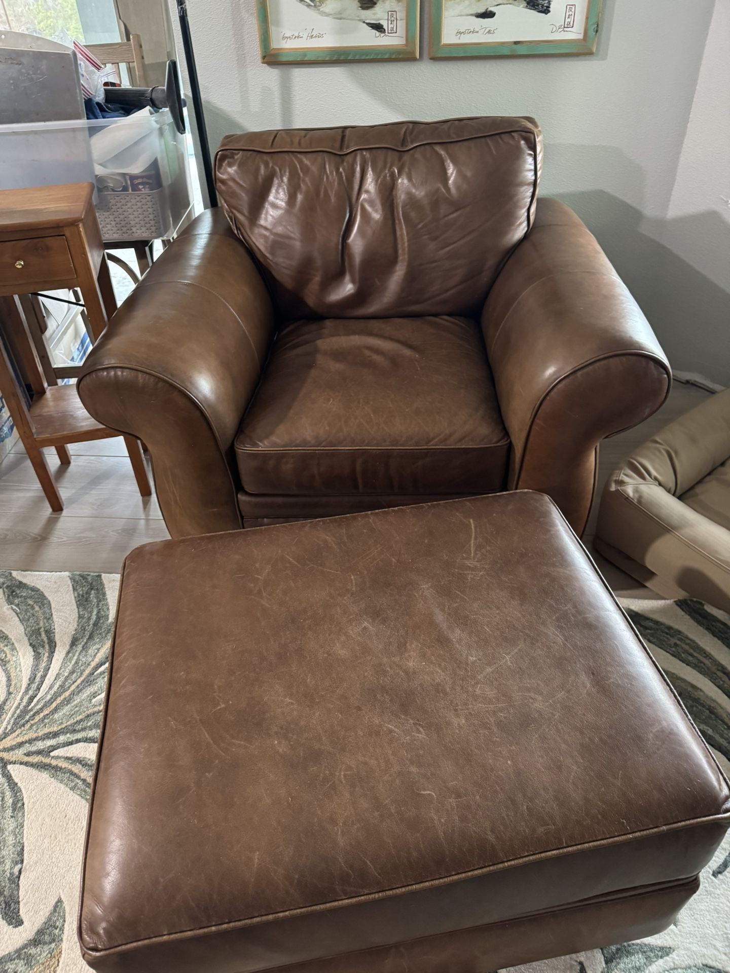 Pottery Barn Sectional And Chair