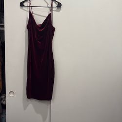 Burgundy Suede  Dress (Large Junior)
