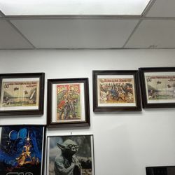 Vintage Framed Circus Posters, 1890's reproduction from 1960
