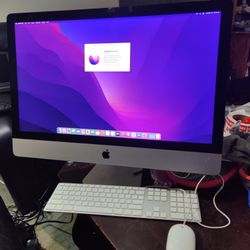 iMac 27" 2015 Retina 5K Intel Core i5@ 3.20Ghz, 32GB Ram, 512GB SSD, Radeon R9 M380 2GB Graphics, macOS Monterey. Has a chip on the top edge of the gl