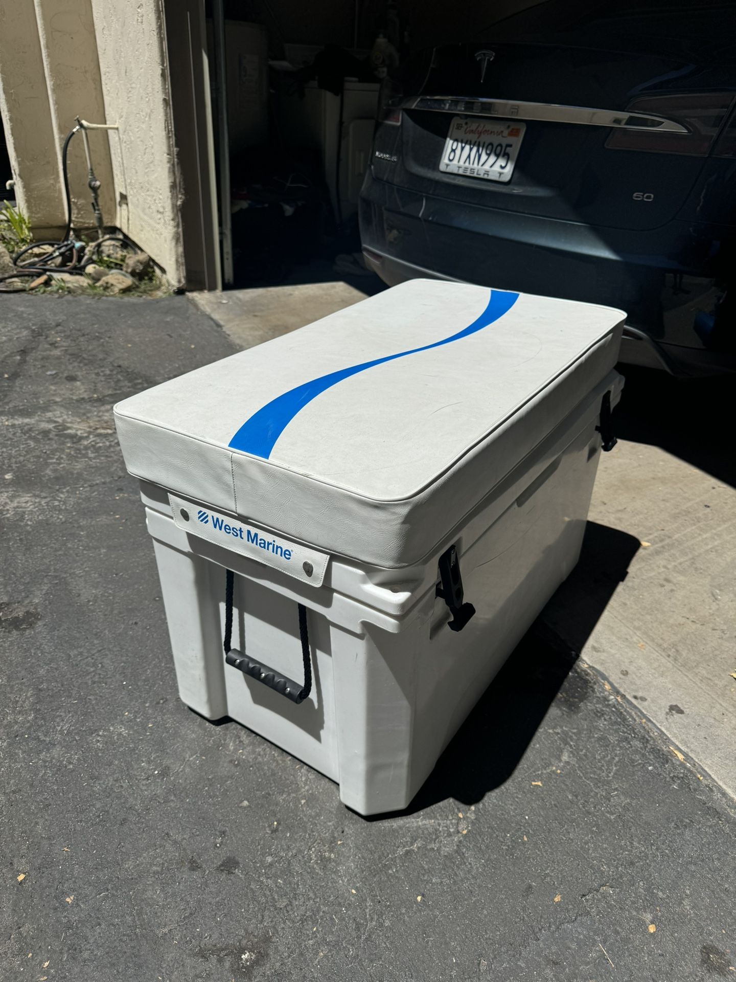 West Marine 65 Quart Cooler and Boat Cushion
