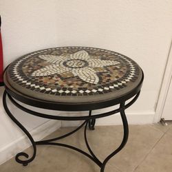 Mosaic table metal frame 24x24