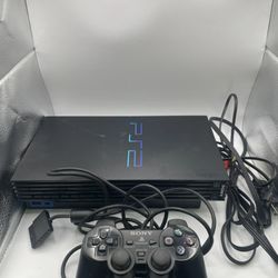 Sony PS2 Playstation 2 SCPH-15000 Black Console With Controller, Japanese 