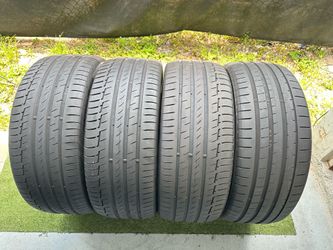 For sale four tires 285/45/22 Continental Premium Contact 6 with 70-75% left all four quality set