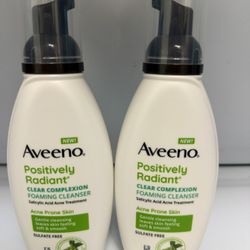 Aveeno Positively Radiant Foaming Cleanser 2 x $11