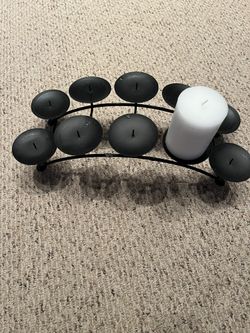 Black Metal Candle Holder