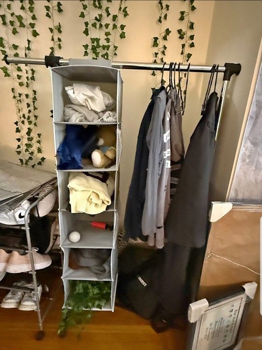 Coat Rack and Storage Bins