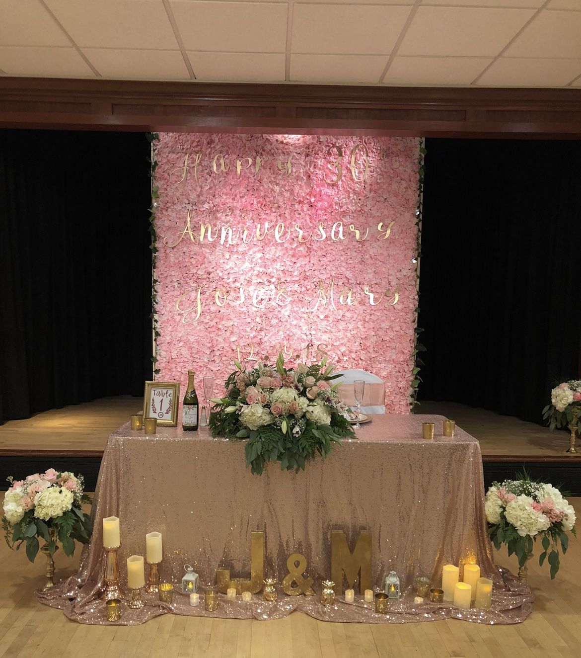 Wedding Blush Pink Floral Backdrop 