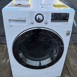 NEW white LG Inverter Direct Drive stackable front load washing machine