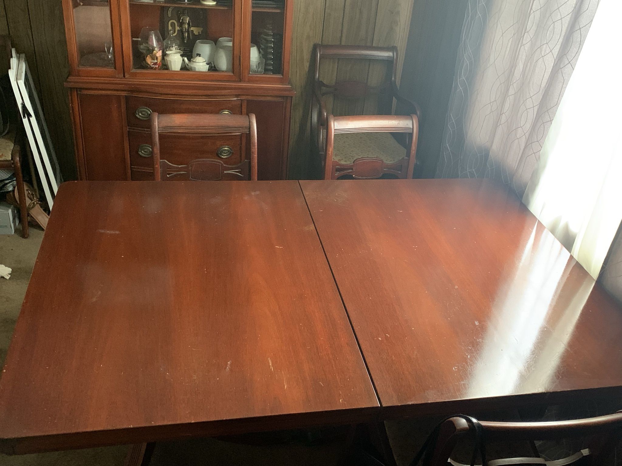 1940s Duncan Phyfe Dining Room Table And Chairs