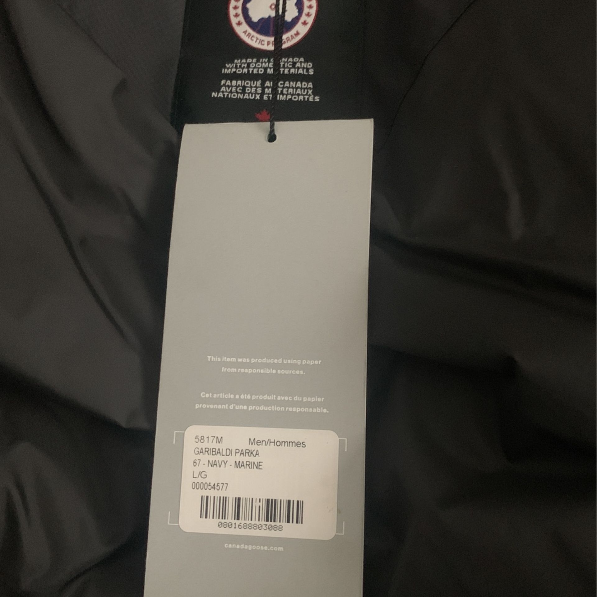 Blac/Red Canadian Goose Jacket With 2 Canadian Goose Beanies one White one Black/Red