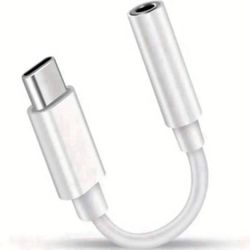 Type-C to 3.5mm Headphone Jack Adapter, 1pc Male to Female USB-C Audio Aux Cable Cord Converter, iPhone 15 16 / Android Phones Cellphones Devices  Bra