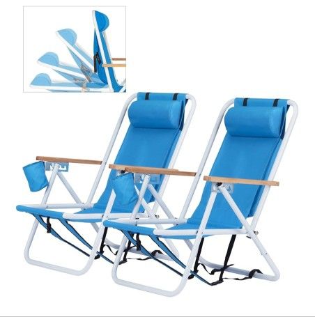 Backpack Style Beach Chairs 2 Pack