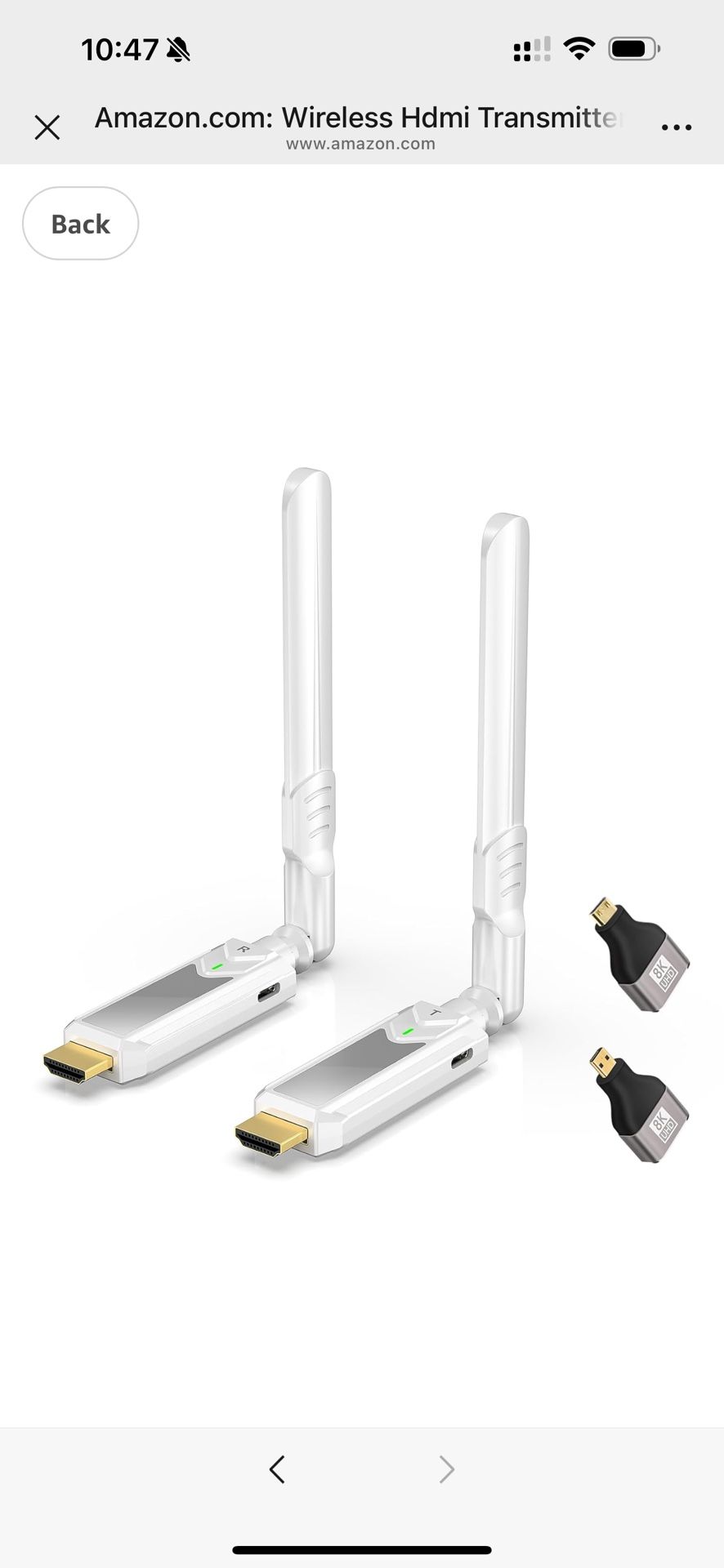 Brand New Wireless Hdmi Transmitter and Receiver,1312FT/400M,4k Decode 1080p Output,Plug & Play Portable 2.4g/5g Dual Antenna,for Streaming Video