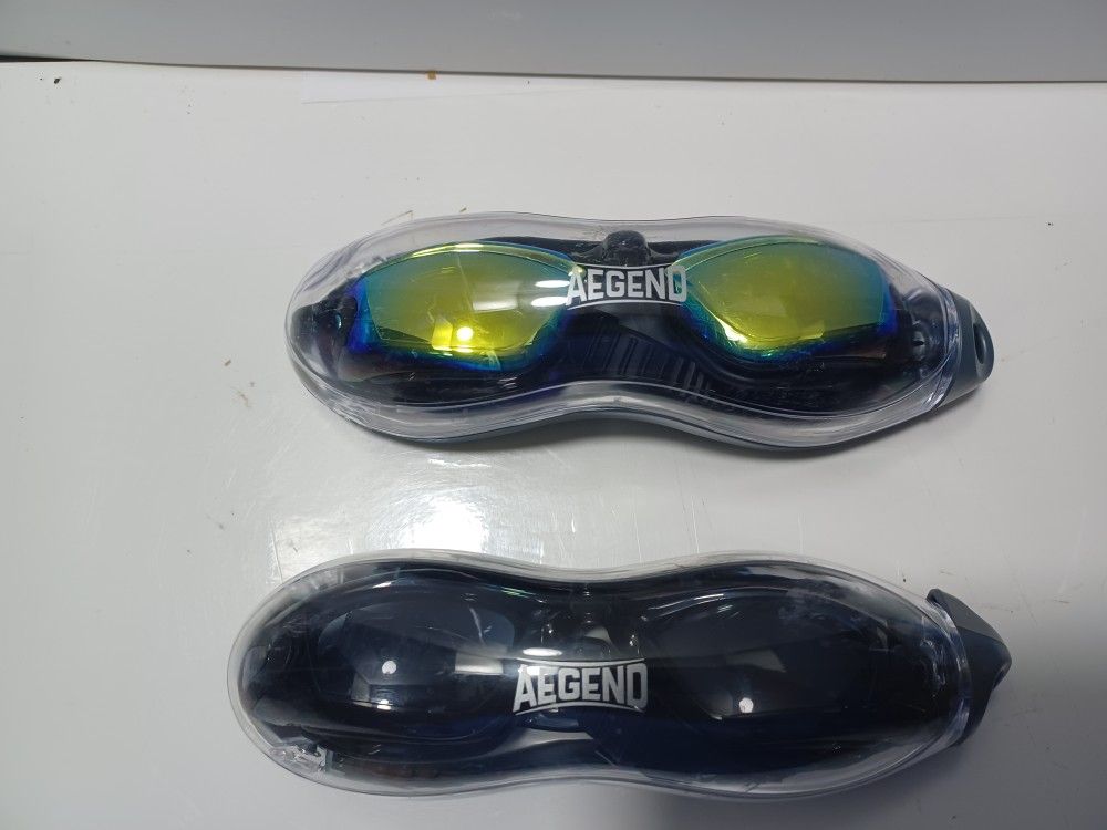 Aegend Swim Goggles - 2 Pairs. Gently used