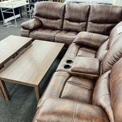 Theater Reclining Couch And Loveseat! 