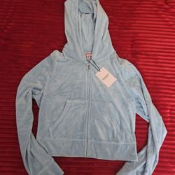 Juicy Couture Bling Velour Hoodie SIZE L NeW 