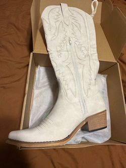 Red top high boots